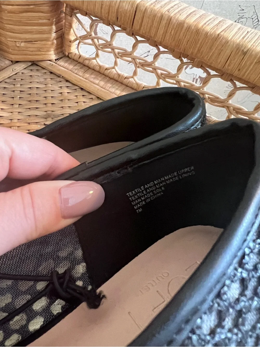 NWT Ann Taylor LOFT square toe knit ballet flats